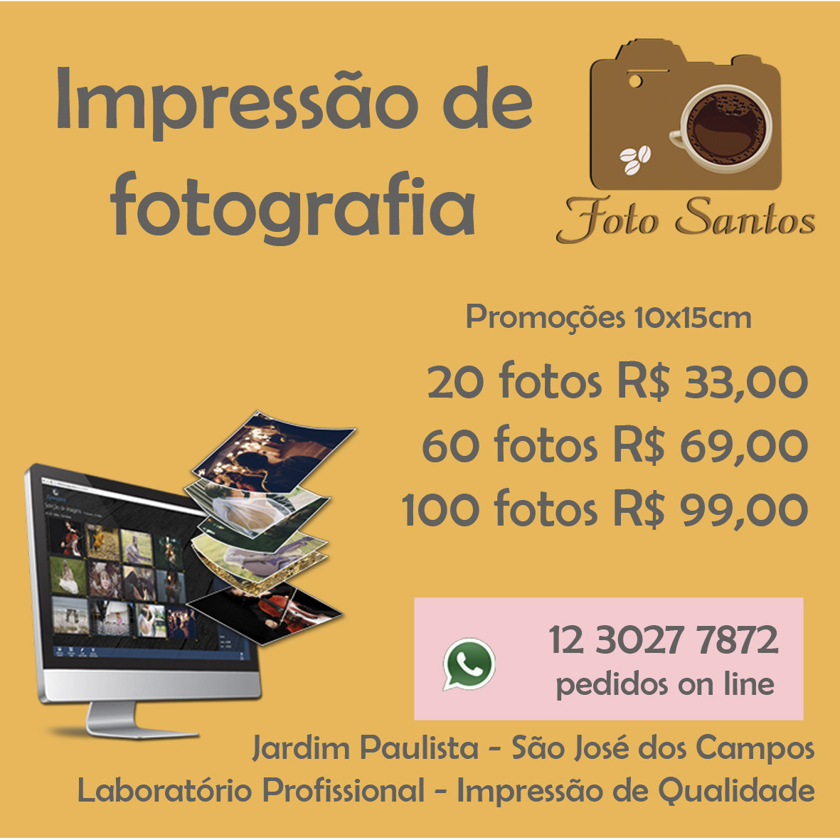 Impressão de fotos 10x15 online de alta qualidade