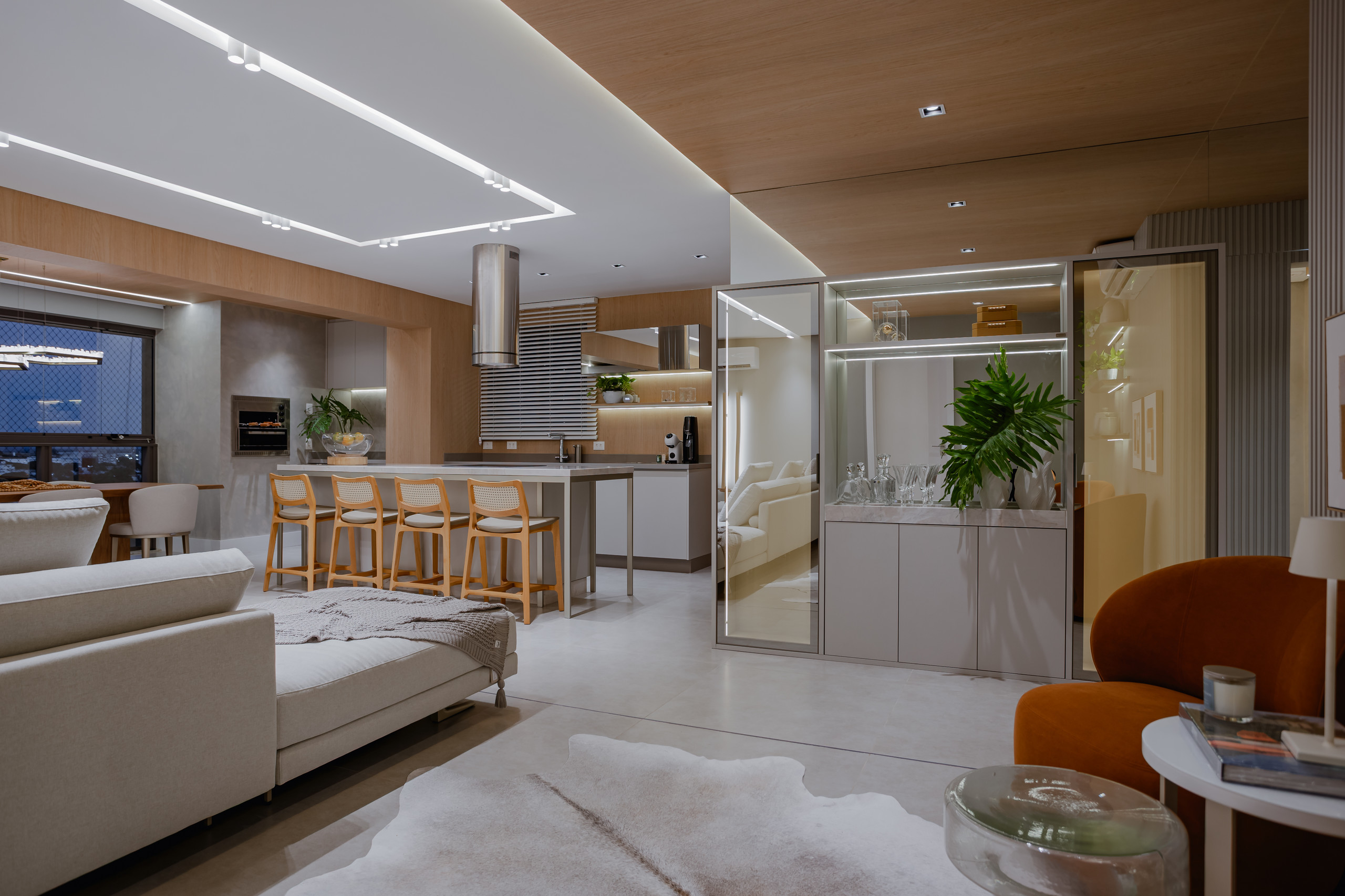 Fotografia de interiores para projeto residencial em Maringá - Living Integrado