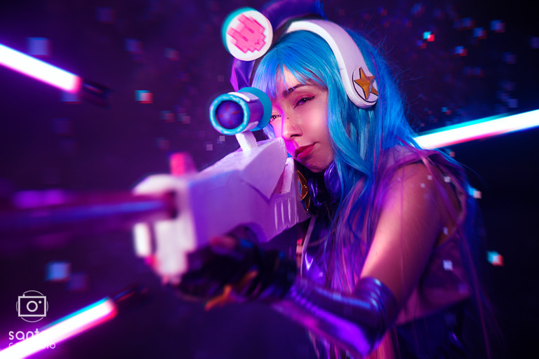 Arcade Caitlyn League of Legends Santos CosPhoto Fotografia