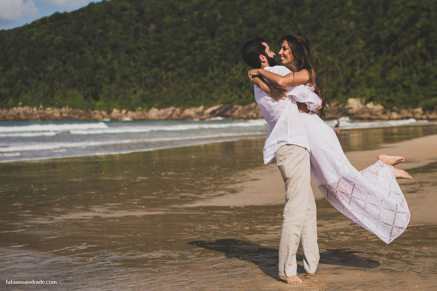 Fotos de casal na praia, Guarujá